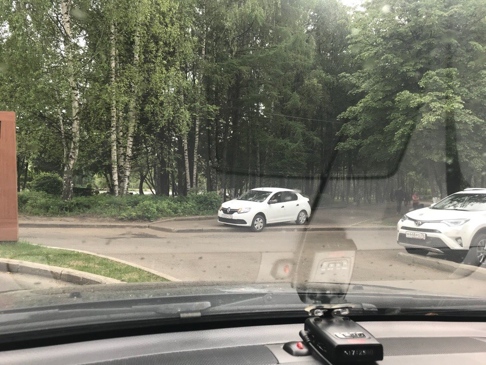Водитель иномарки прокатился по пешеходной части парка в Ярославле на аварийке