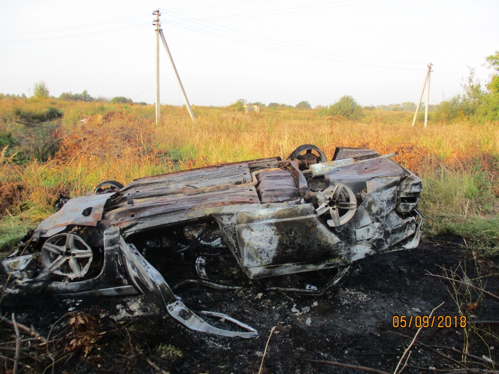 В Ярославской области ВАЗ вылетел в кювет, перевернулся и сгорел