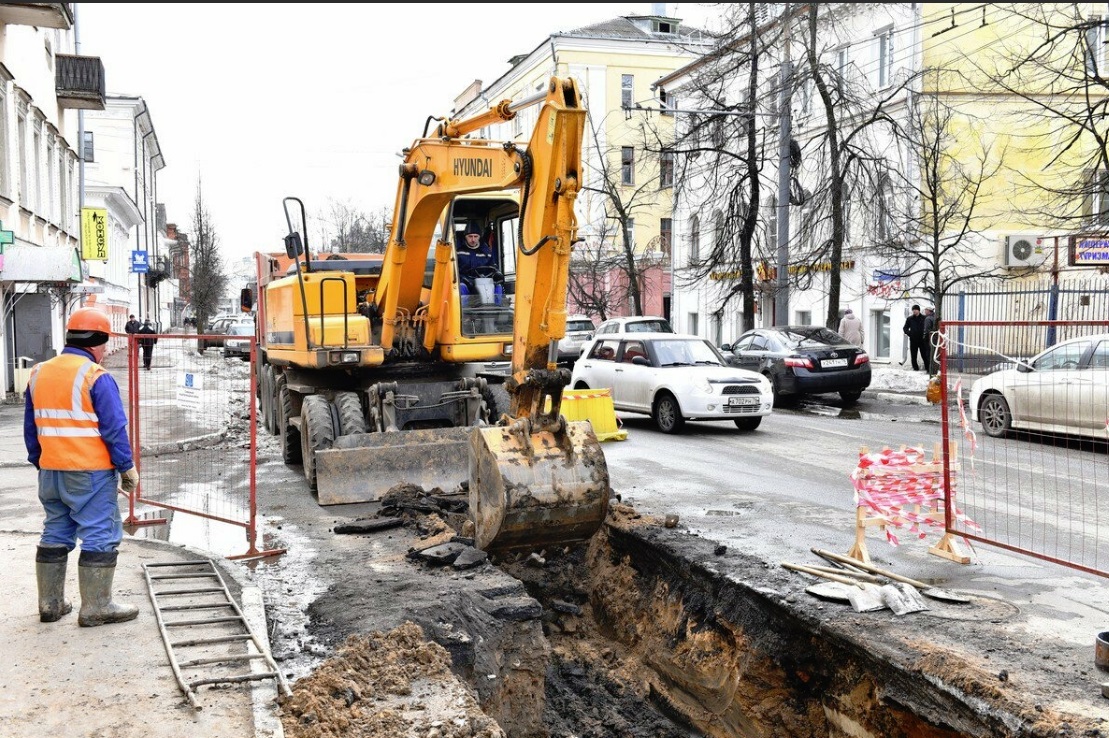 В Ярославле рабочие перекопали улицу Республиканскую: причина
