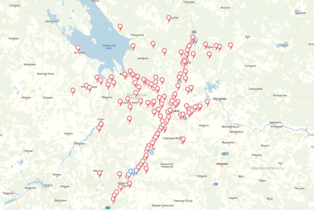 В Ярославской области все аварии с участием лосей нанесли на интерактивную карту