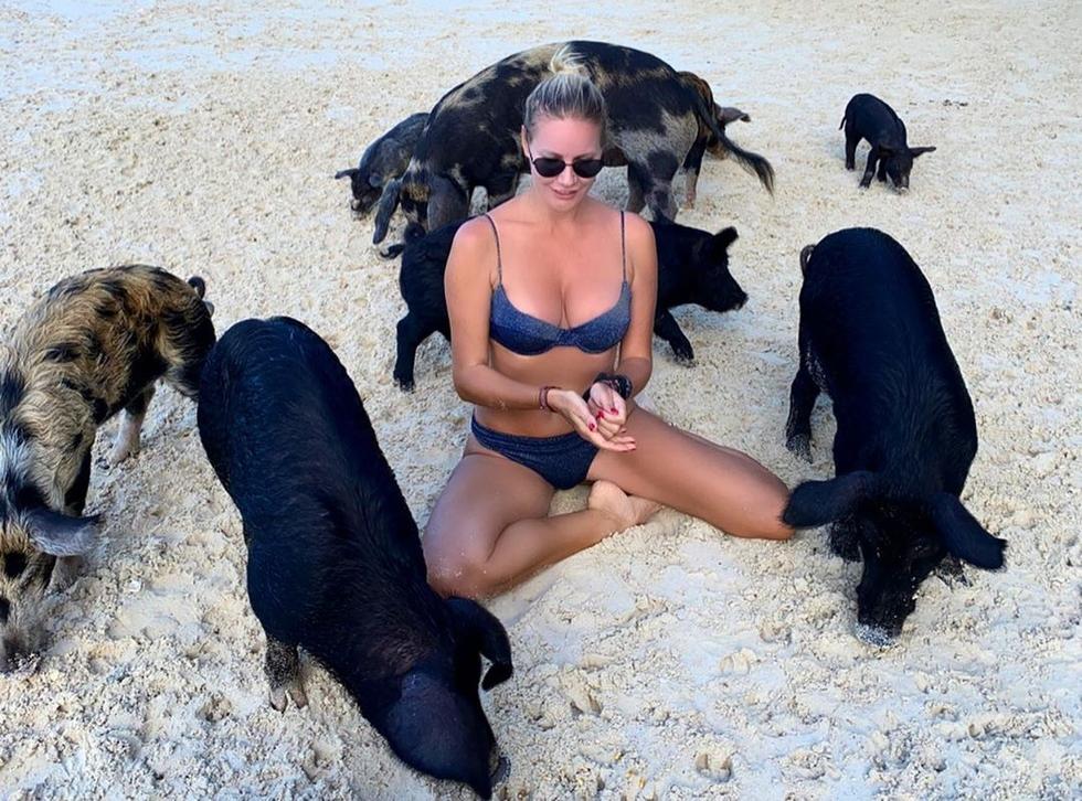 Елену Летучую на курорте укусила «океанская свинка»: видео