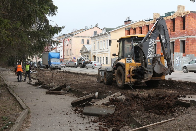 В историческом центре Рыбинска строят остановочный комплекс