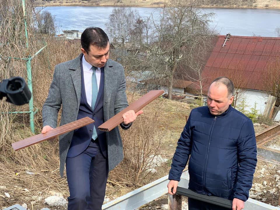 В Тутаеве реконструируют лестницу к Воскресенскому собору