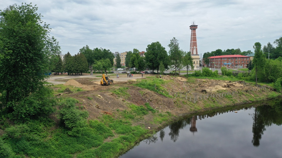 В Рыбинске начали благоустраивать территорию Городского сквера