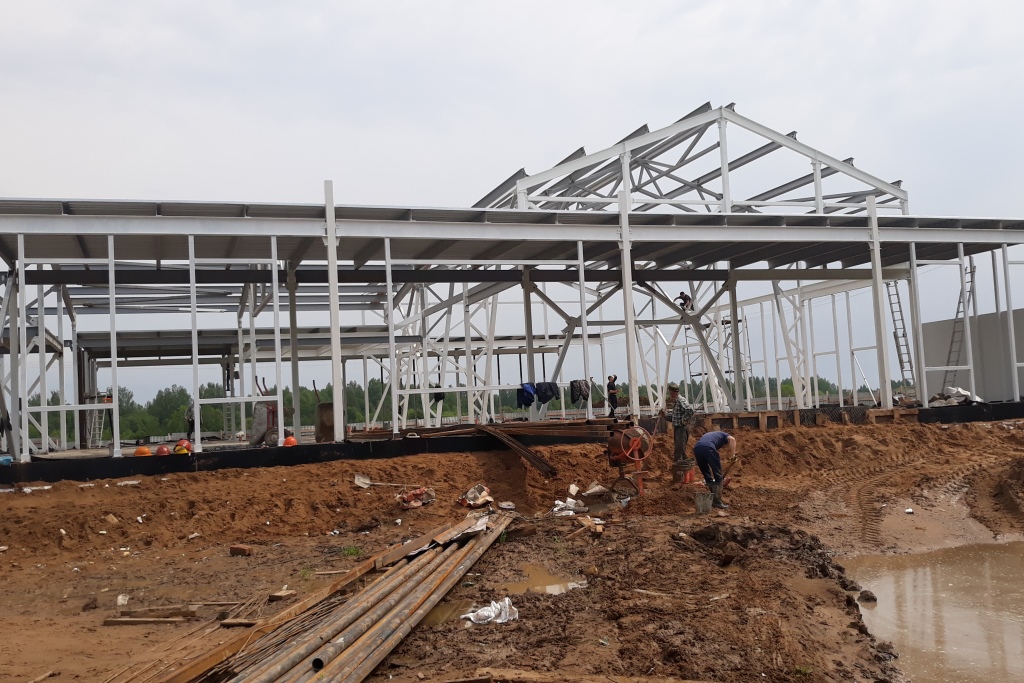 Выполнена треть работ по строительству нового Дома культуры в поселке Отрадное