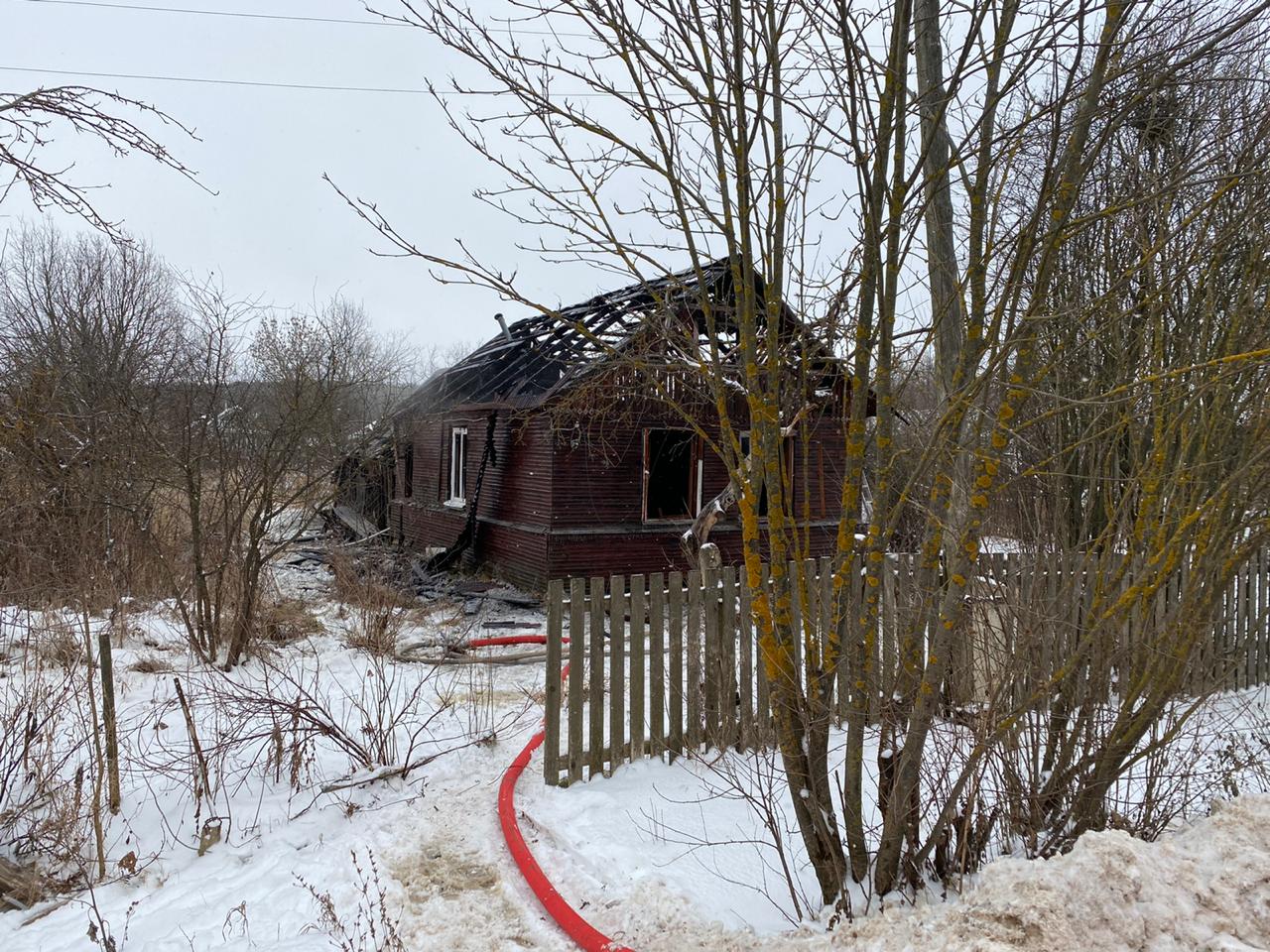 В Ярославской области при пожаре в частном доме погибли мужчина и женщина
