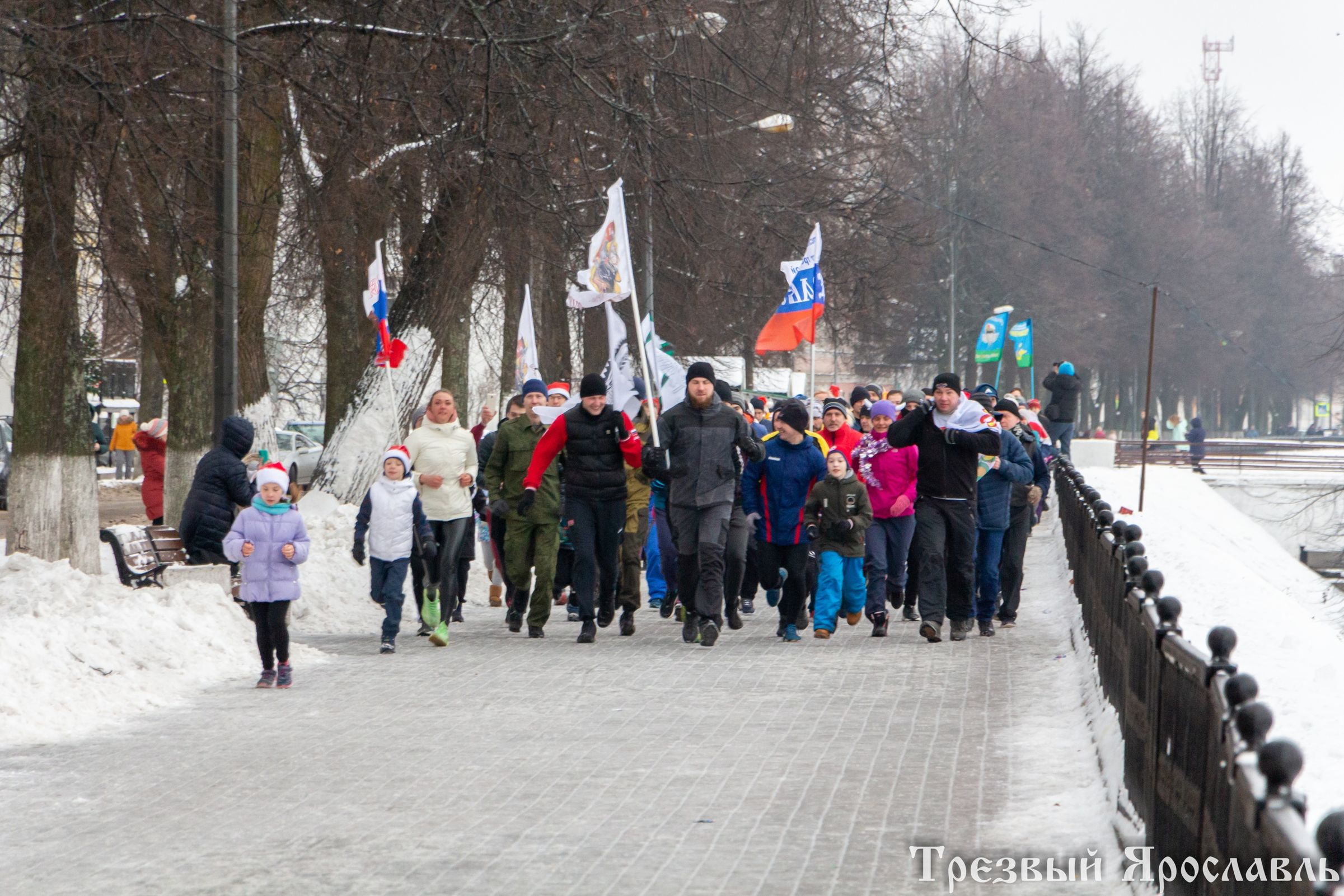 В центре Ярославля 1 января сторонники трезвого образа жизни устроили забег