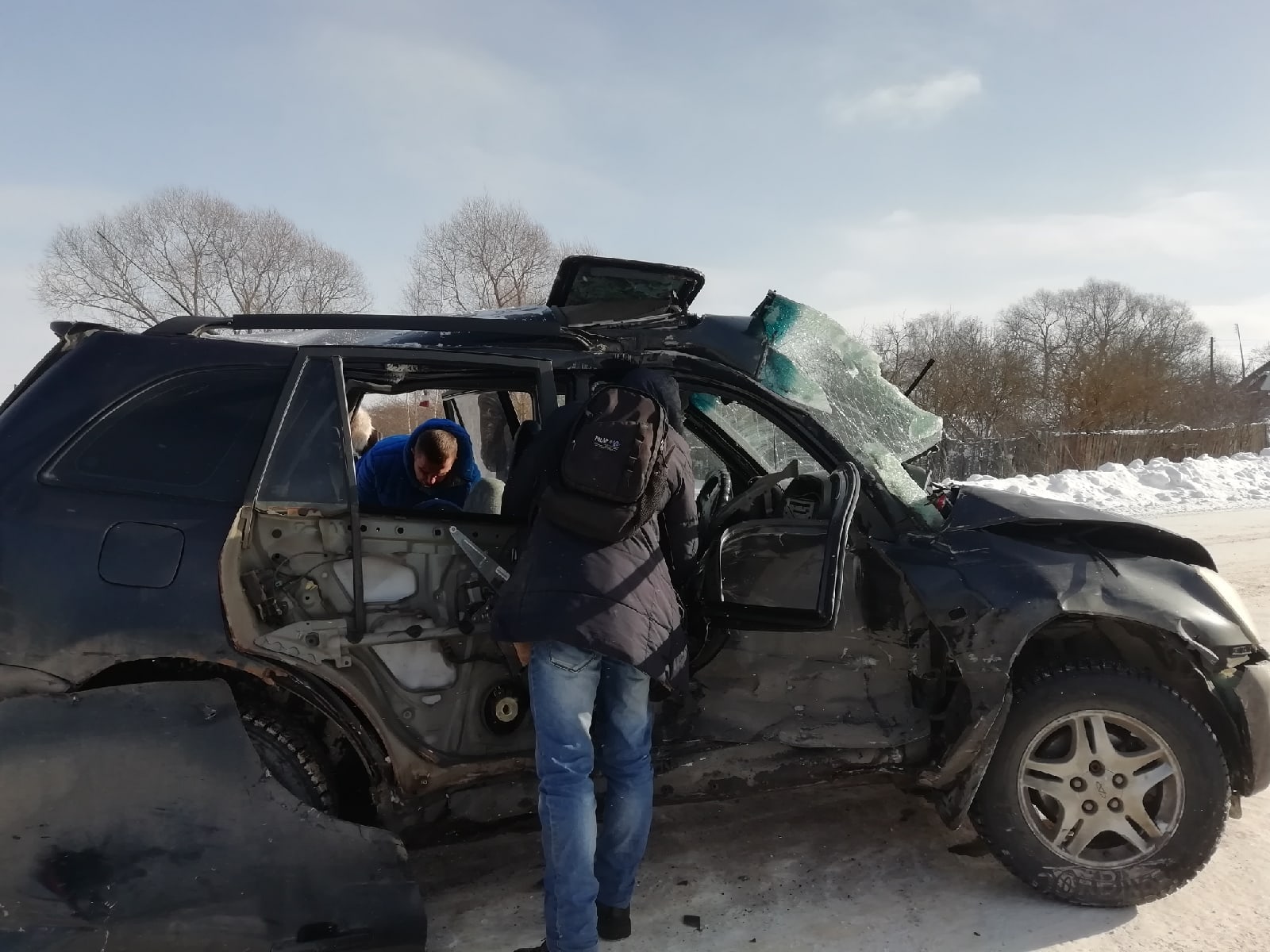 В Ярославской области в аварии с автобусом и иномаркой пострадали две женщины