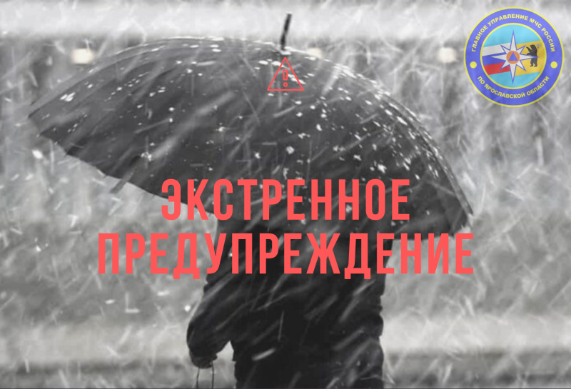 МЧС по Ярославской области опубликовало экстренное предупреждение об опасной погоде