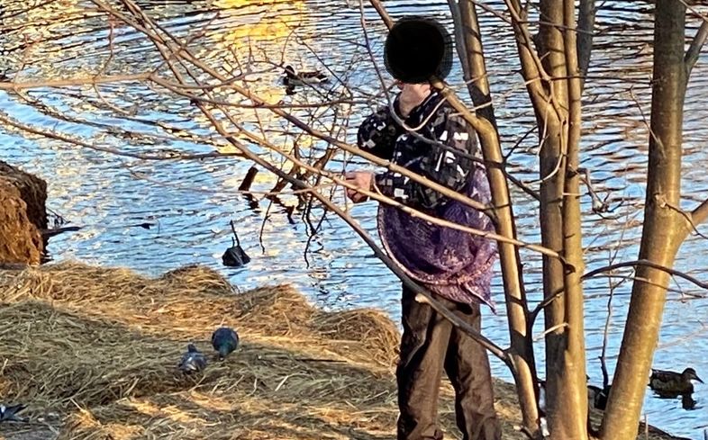 В Ярославле заметили мужчину, который охотился на уток в черте города