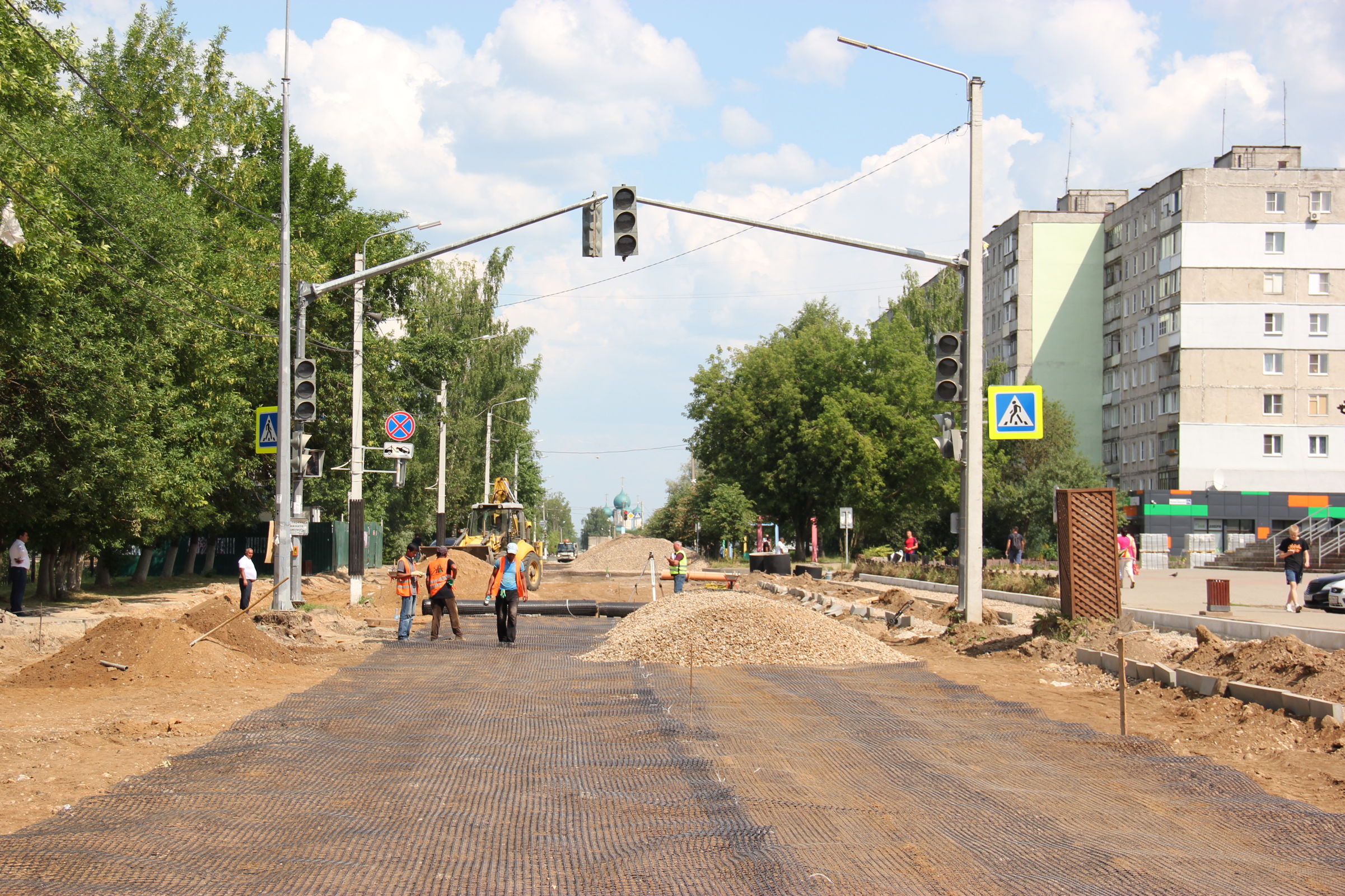 Капремонт улицы Моторостроителей в Тутаеве ведется в рамках нацпроекта «Безопасные качественные дороги»