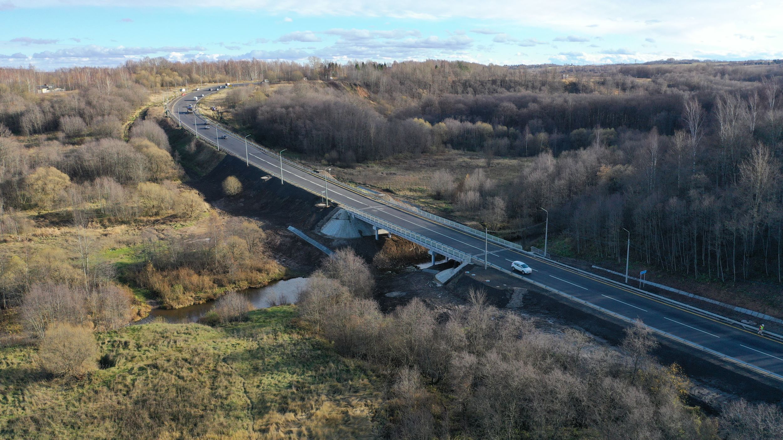Мост через Печегду на трассе Ярославль – Рыбинск открыли после реконструкции