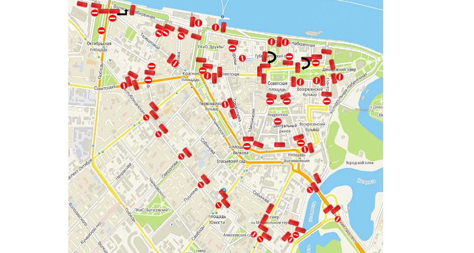 В День Победы перекроют центр Ярославля