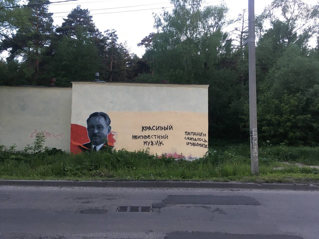 Испортивший граффити с Иваном Папаниным ярославец сам пришел в полицию