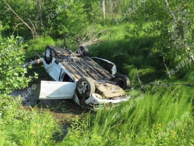 В Ярославской области пьяный водитель съехал в кювет и перевернулся: погибла женщина