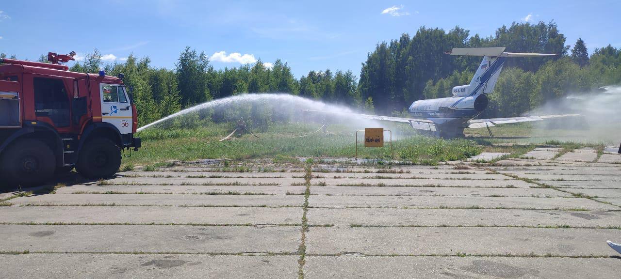 В ярославском аэропорту Туношна прошли противопожарные учения