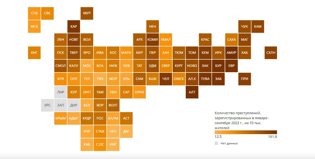 Ярославская область заняла 45-е место по уровню преступности в России