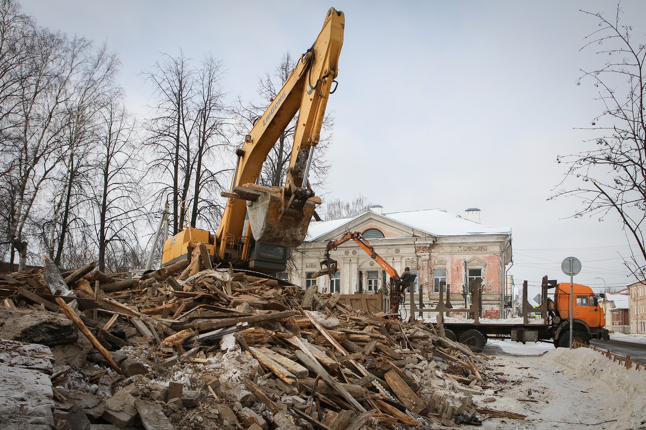 СК инициировал проверку по факту сноса исторического здания в Рыбинске
