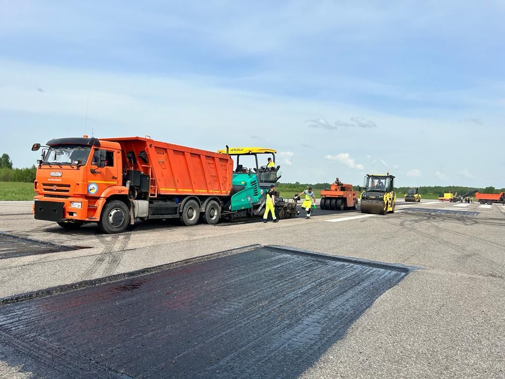 В аэропорту Туношна под Ярославлем начали ремонт взлетно-посадочной полосы