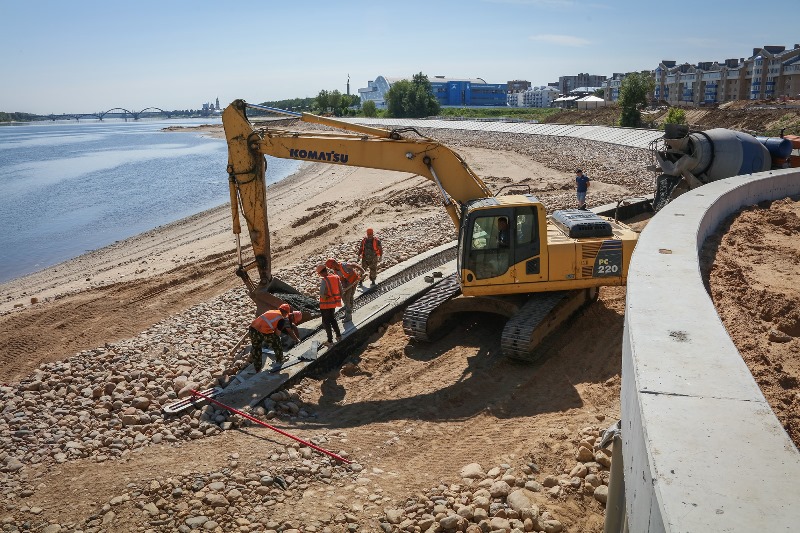 В Рыбинске возобновили прерванные из-за нереста работы по берегоукреплению