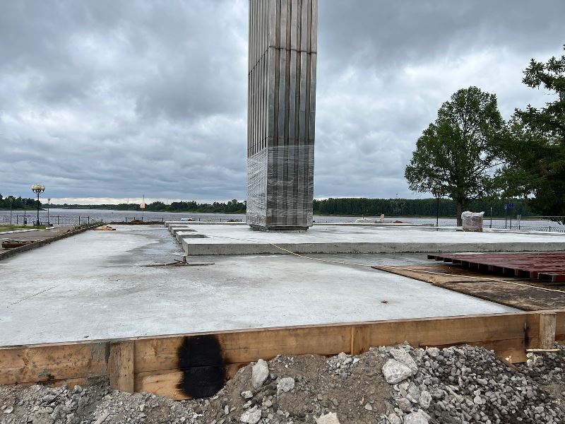 Монолитные работы на мемориале «Огонь Славы» в Рыбинске завершат к августу
