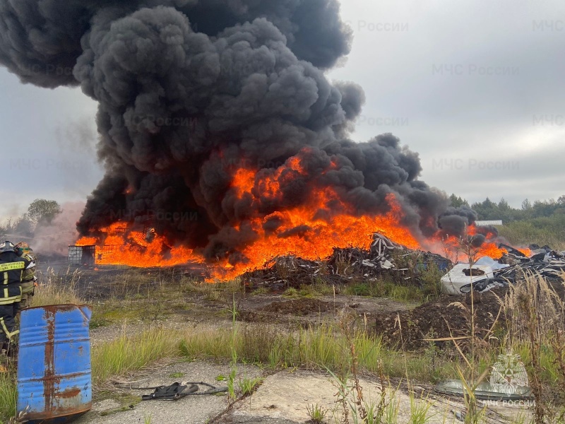 Крупный пожар в Ярославской области тушили почти сутки