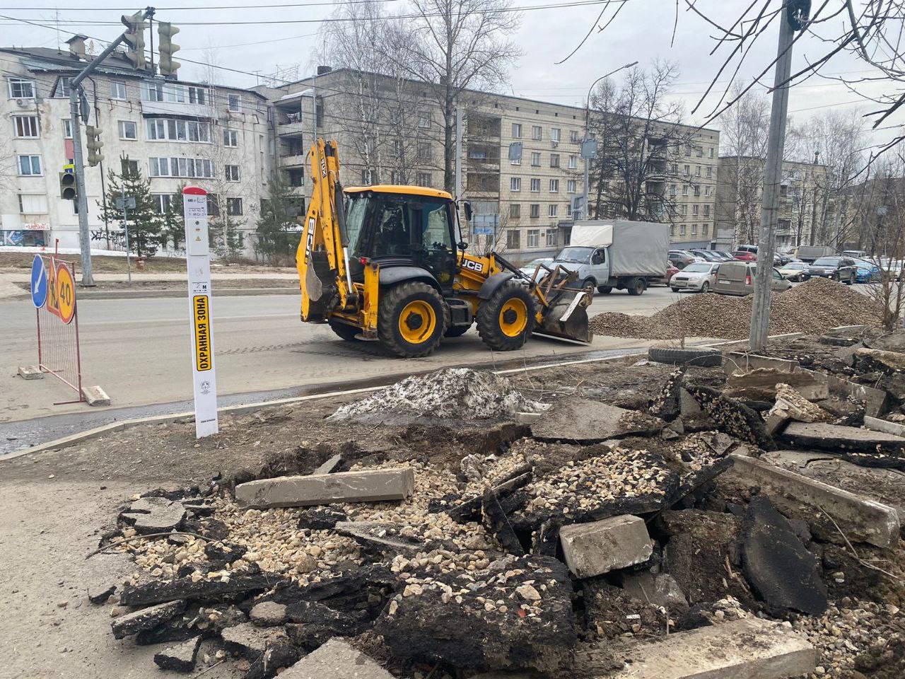 В Ярославле на двух улицах возобновили ремонтные работы