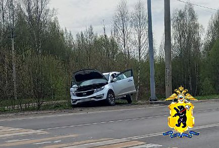 В Ярославской области умер водитель врезавшейся в столб легковушки