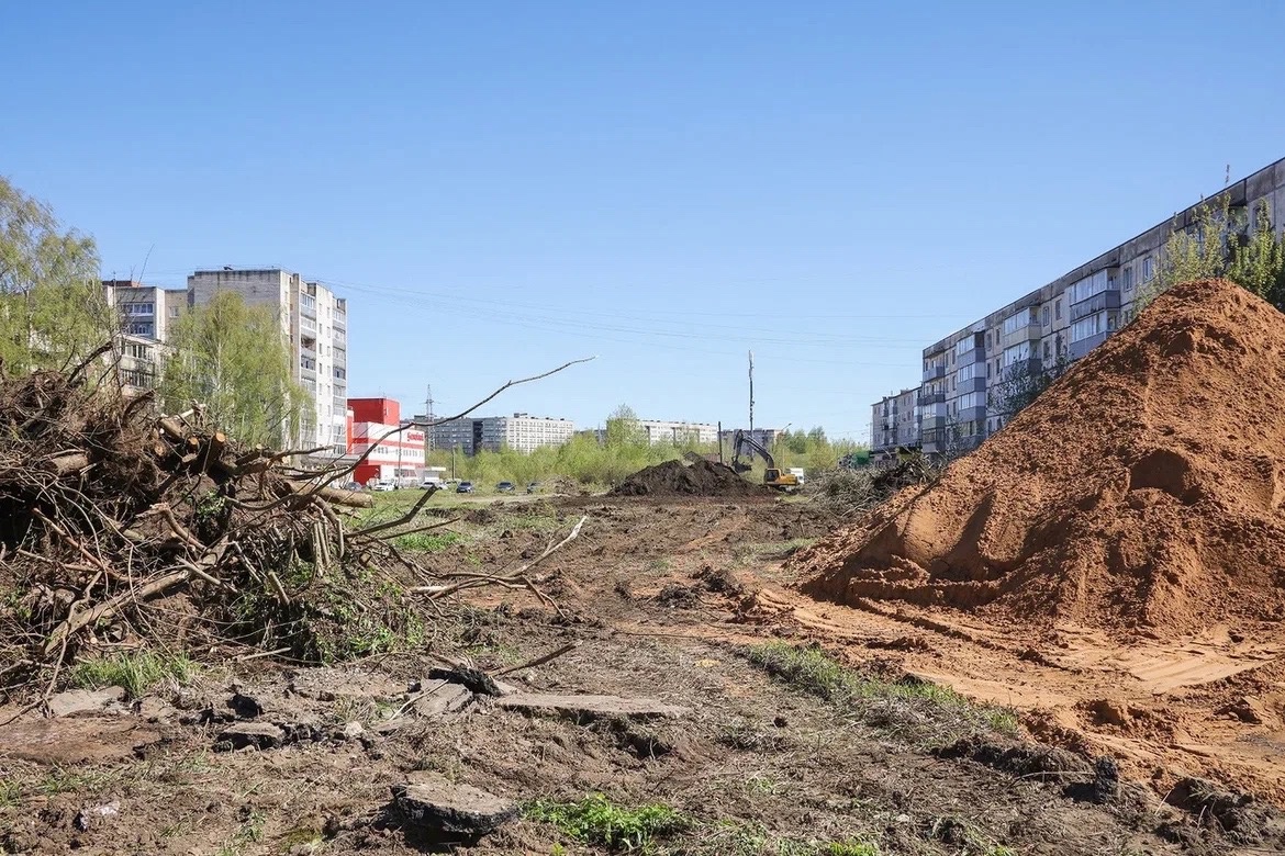 В Рыбинске планируют завершить строительство нового парка к августу