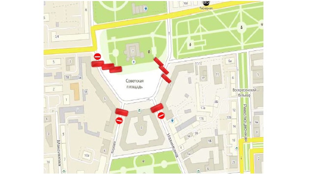 На Советской площади в Ярославле ограничат движение транспорта в День России