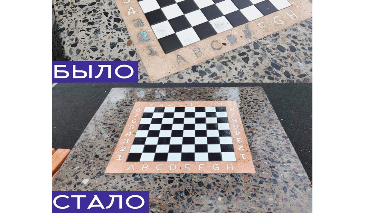 В парке Дзержинского района в Ярославле вандалы повредили шахматные столы