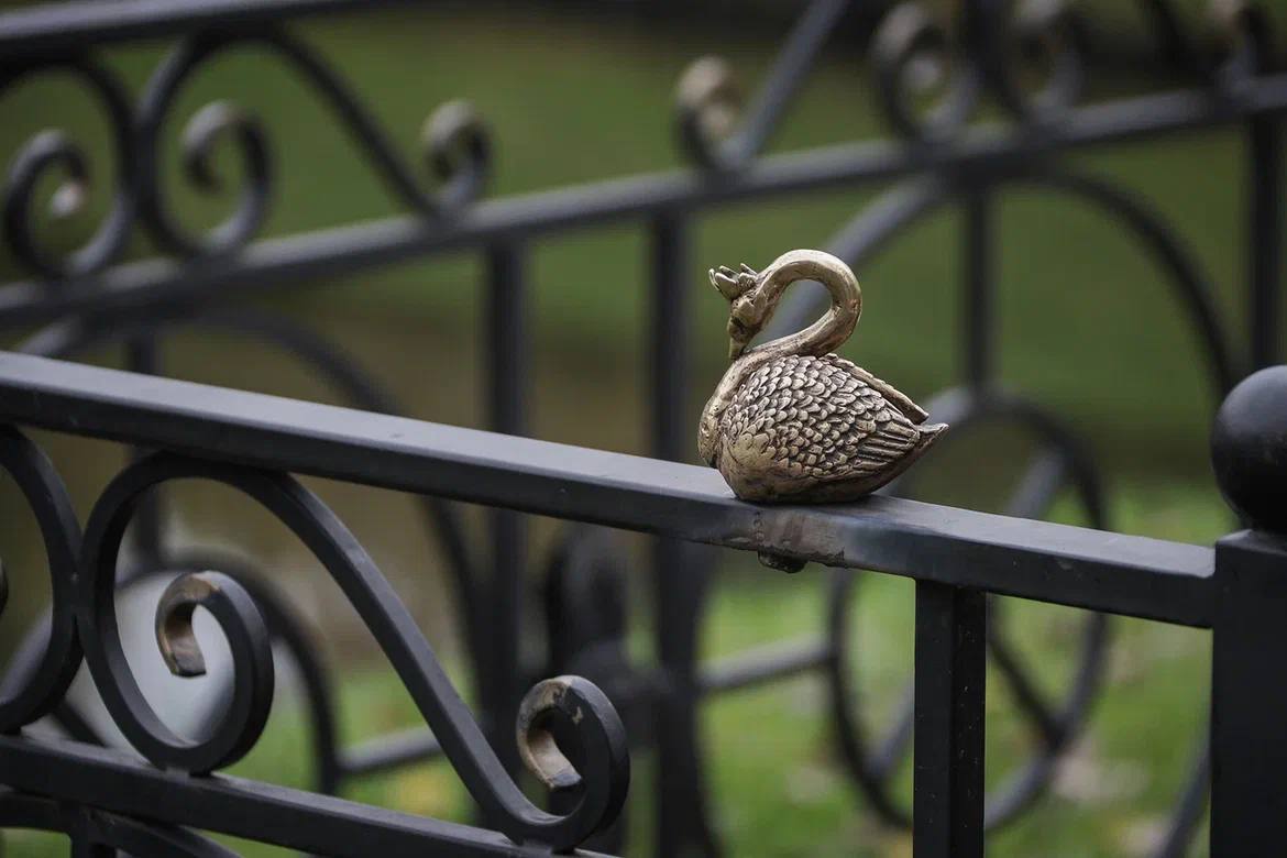 В Карякинском саду Рыбинска установили фигурку лебедя