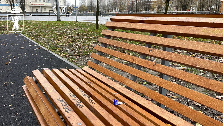 Вандалы изуродовали новые объекты в парке Ярославля