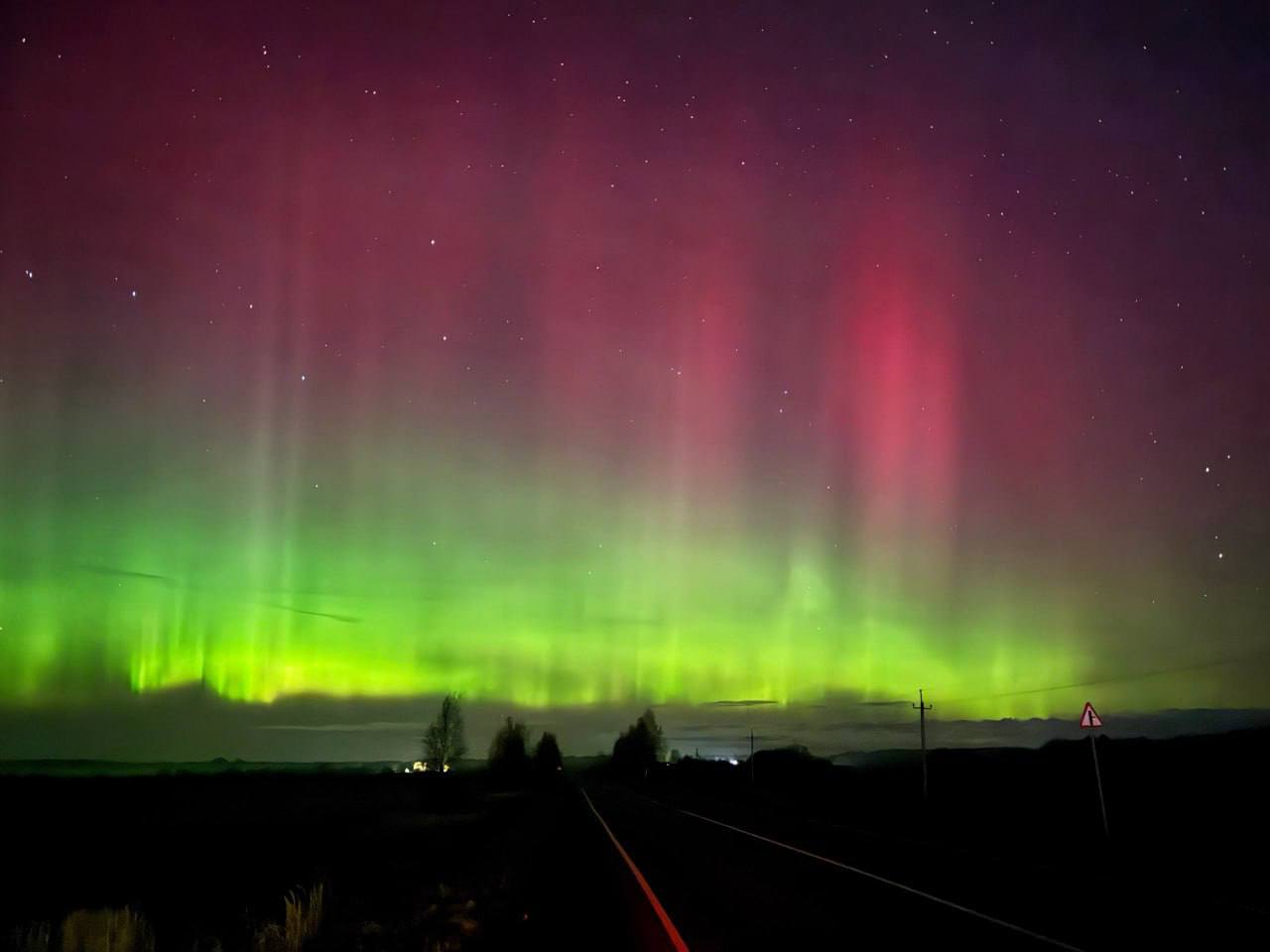 Жители Ярославской области наблюдали северное сияние