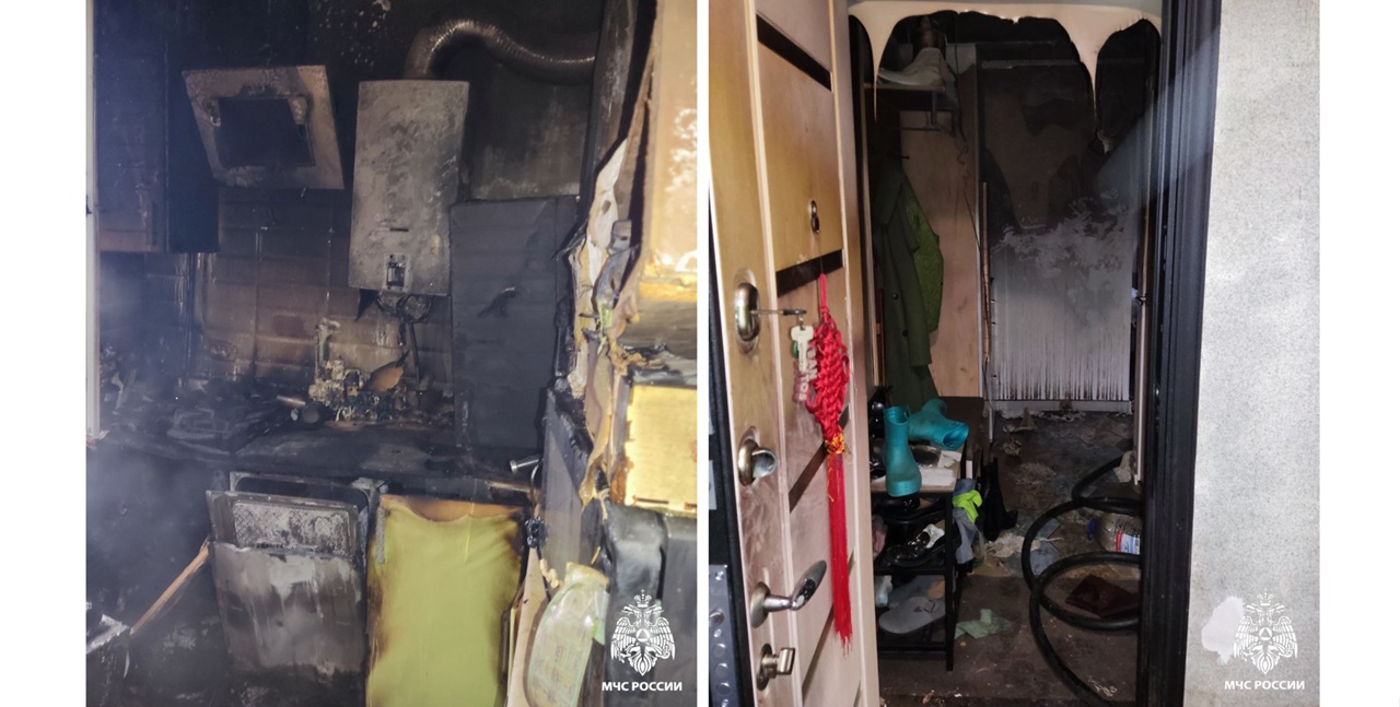 В Ярославле из пожара спасли семью с тремя детьми