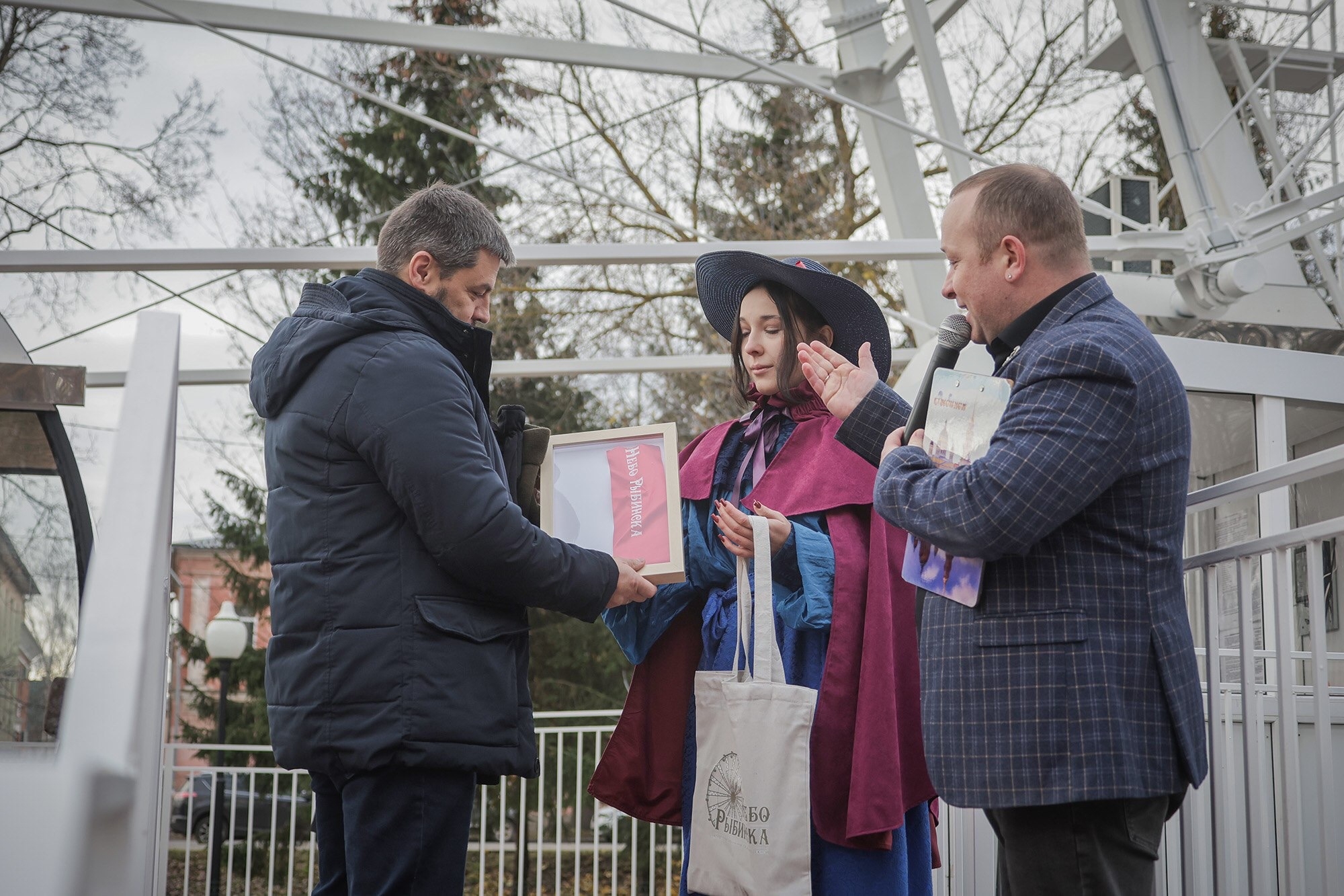 В Волжском парке Рыбинска открыли новое колесо обозрения