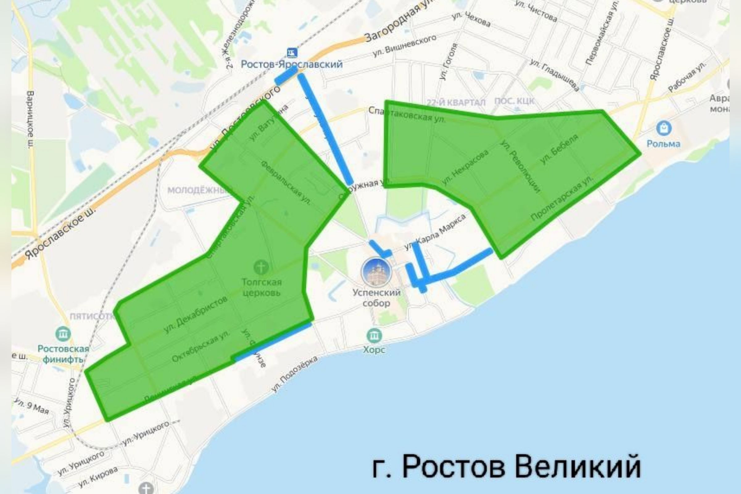 Более 1100 бесплатных парковочных мест будет доступно в центральных районах Ростова Великого, Переславля-Залесского и Углича