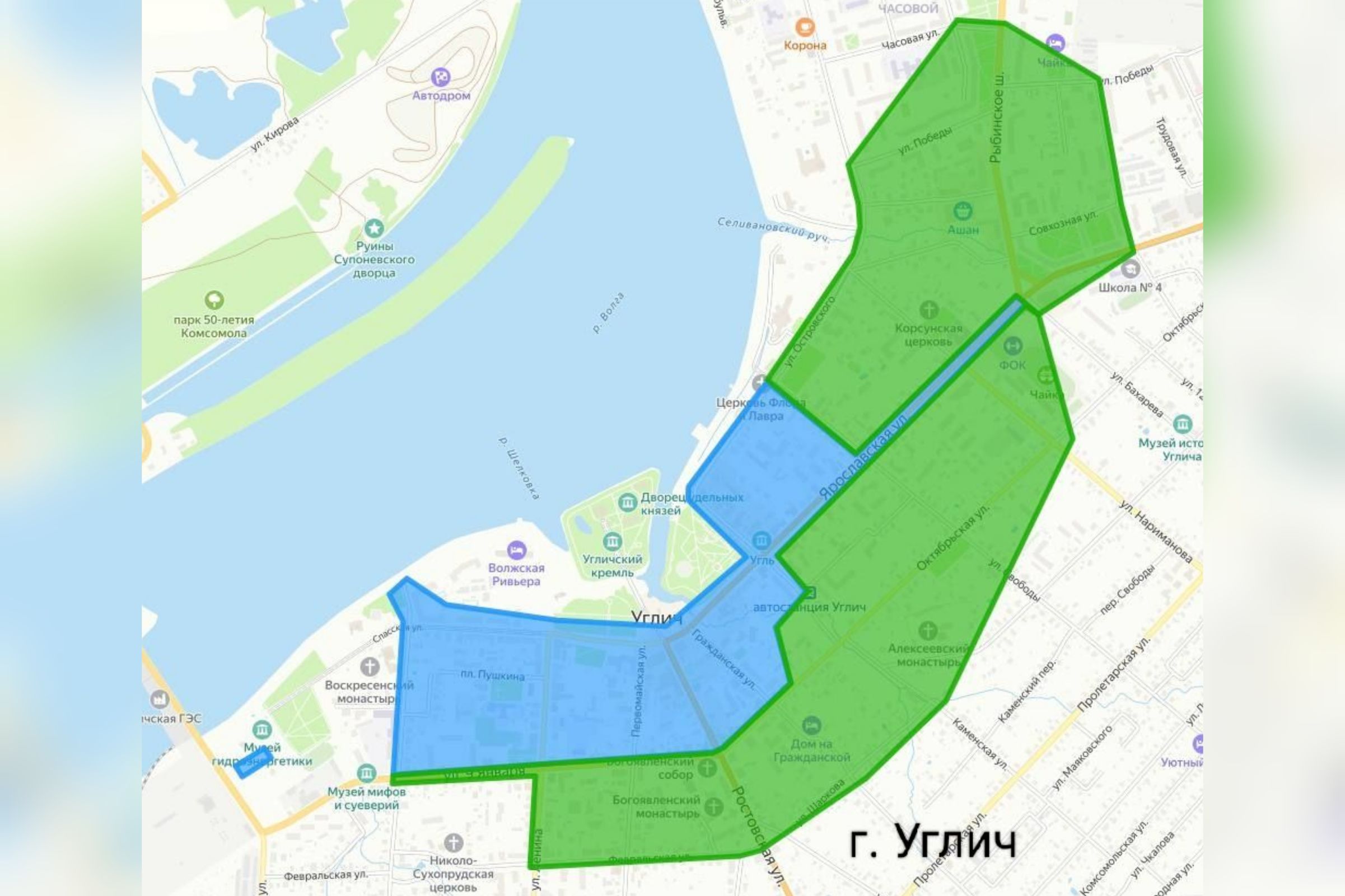 Более 1100 бесплатных парковочных мест будет доступно в центральных районах Ростова Великого, Переславля-Залесского и Углича