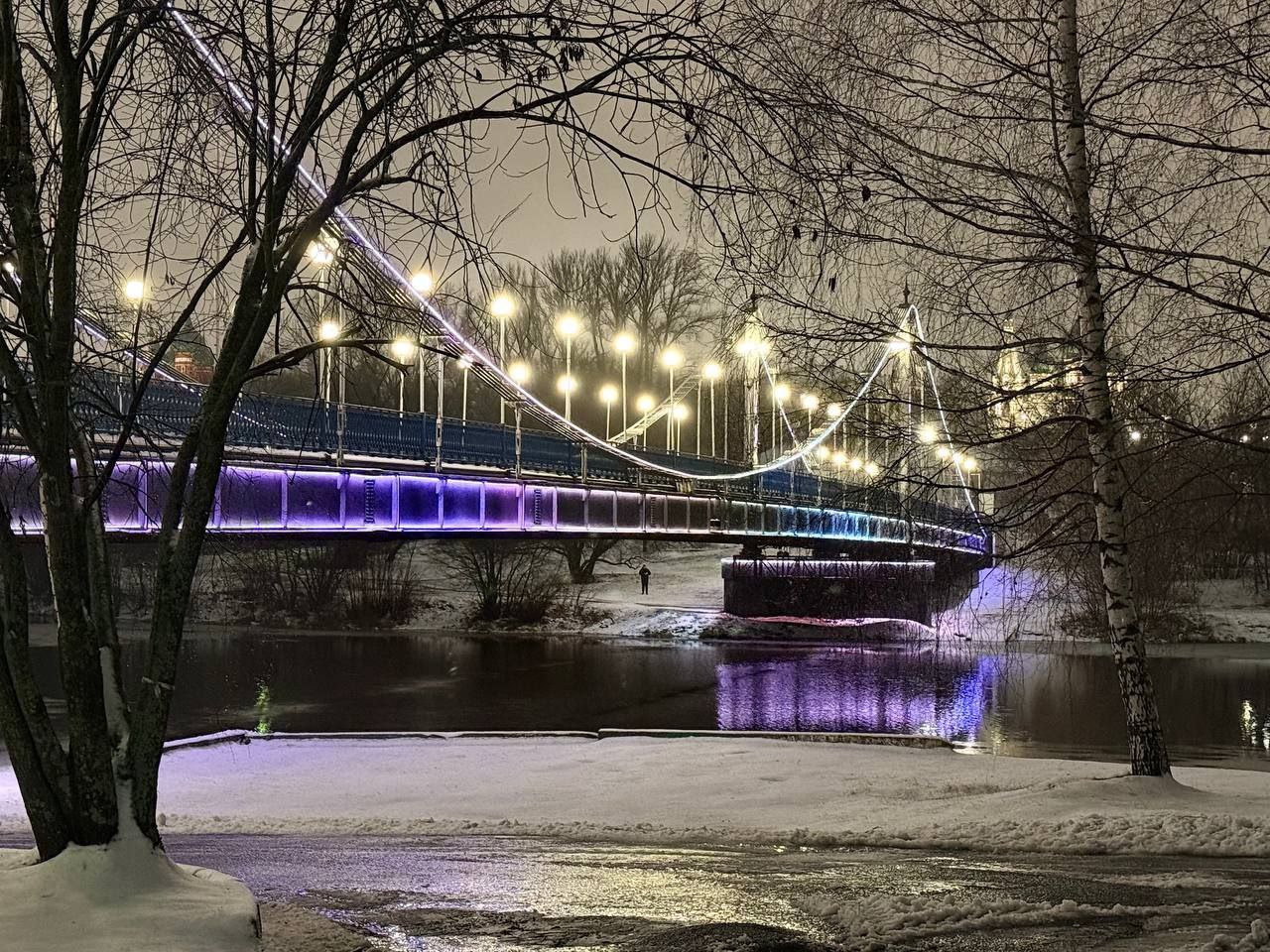 В Ярославле сделали подсветку Даманского моста
