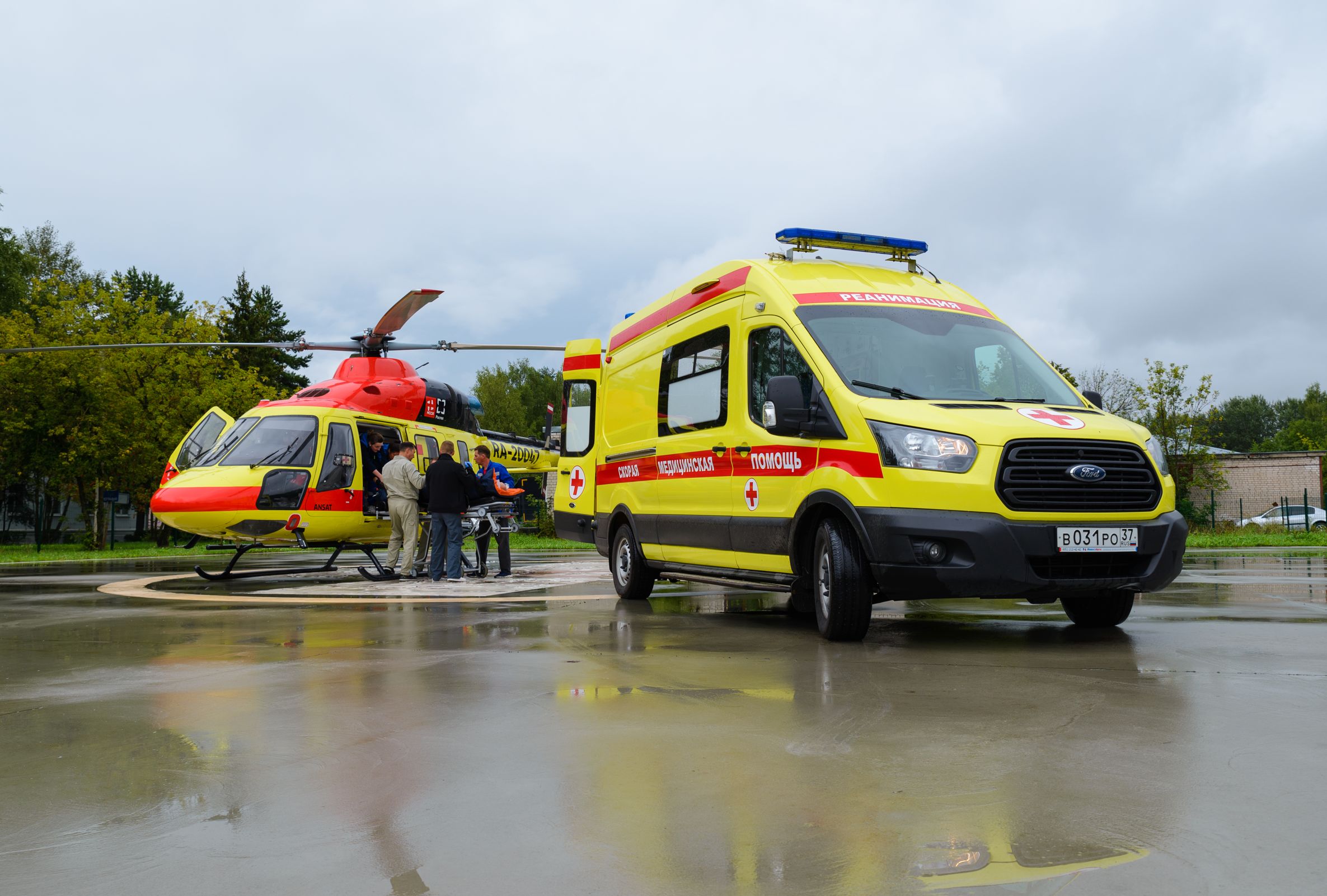 Вертолет санитарной авиации в этом году 47 раз вылетал на помощь жителям Ярославской области