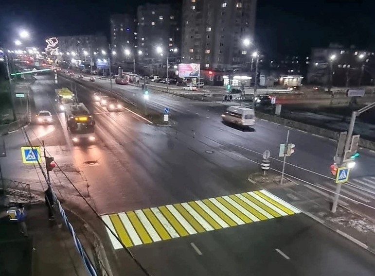 ​Проекционной разметкой в Ярославской области оборудовано более 300 пешеходных переходов