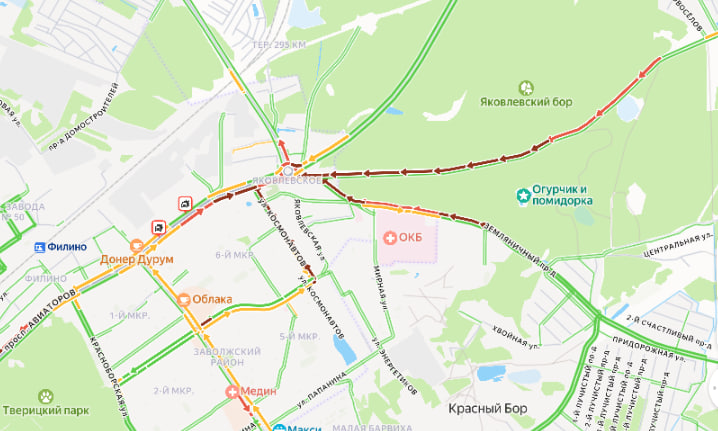 Пробка за Волгой на подъезде к Ярославлю достигла трех километров
