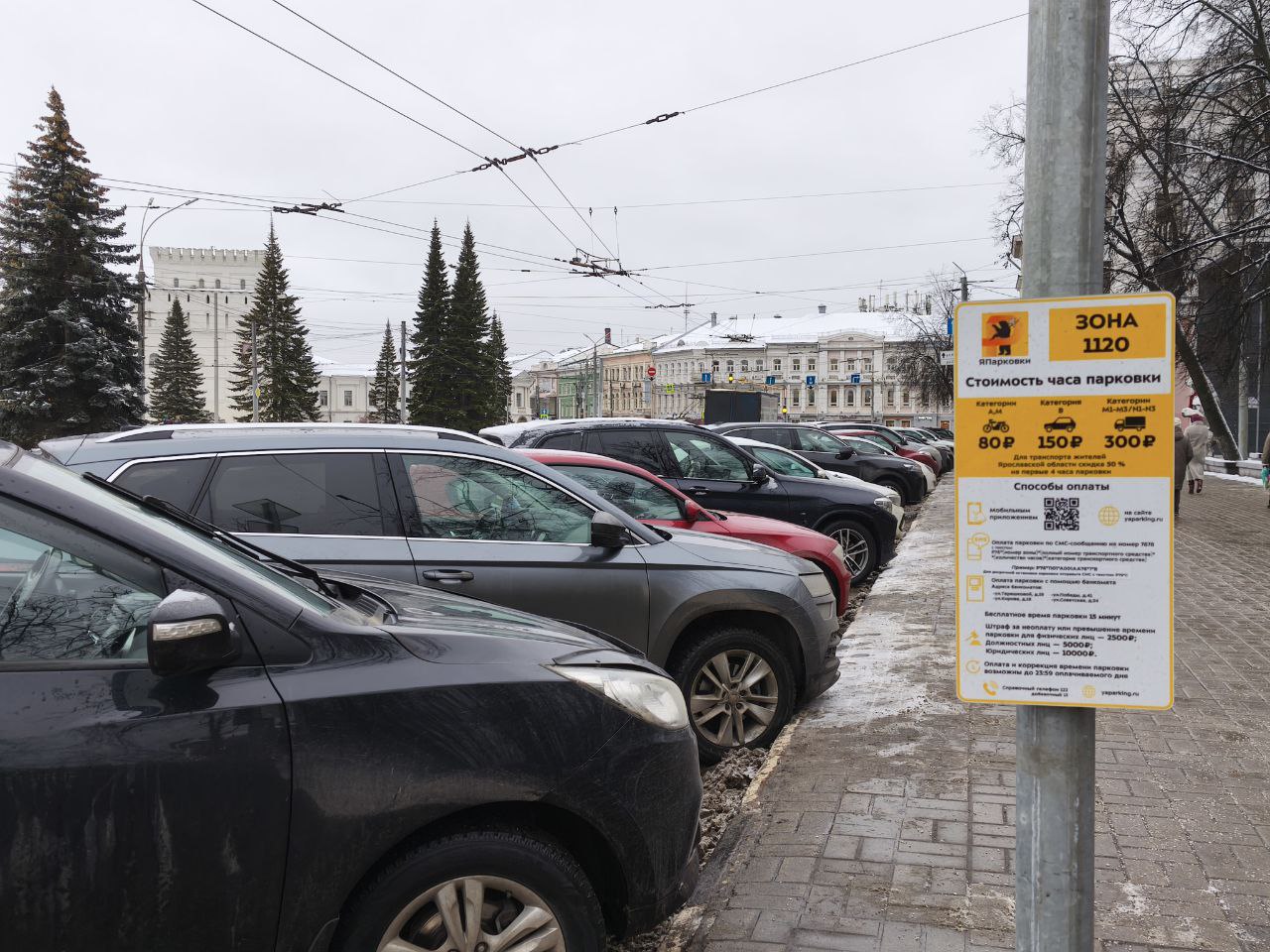 В Ярославской области за месяц платные парковки оплатили на 20,1 млн рублей