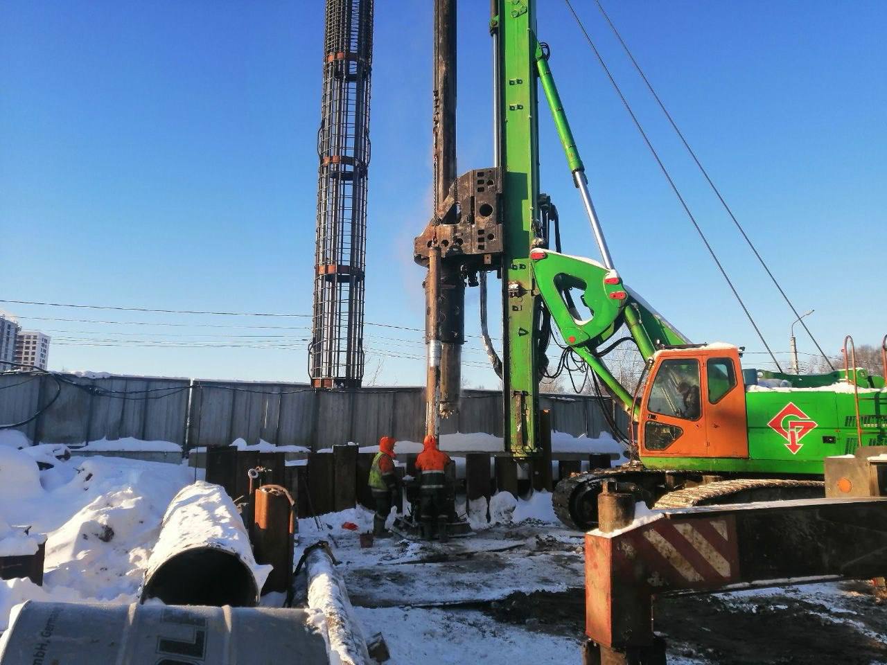 ​Началось строительство второй опоры эстакадной части третьего моста через Волгу в Ярославле