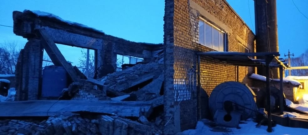 В селе Ярославской области обрушилась кровля котельной