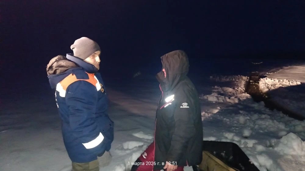 В Ярославской области на Рыбинском водохранилище спасли застрявшего рыбака