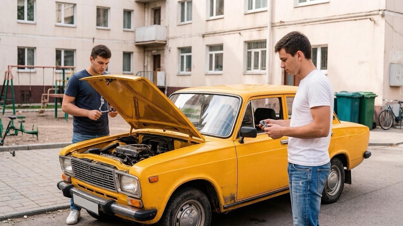 Двух жителей Ярославля задержали при вскрытии припаркованного ретро-автомобиля