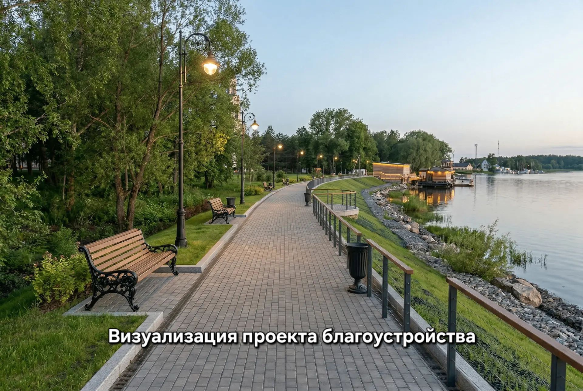 В Ярославской области благоустраивают набережную реки Соги в Пошехонье