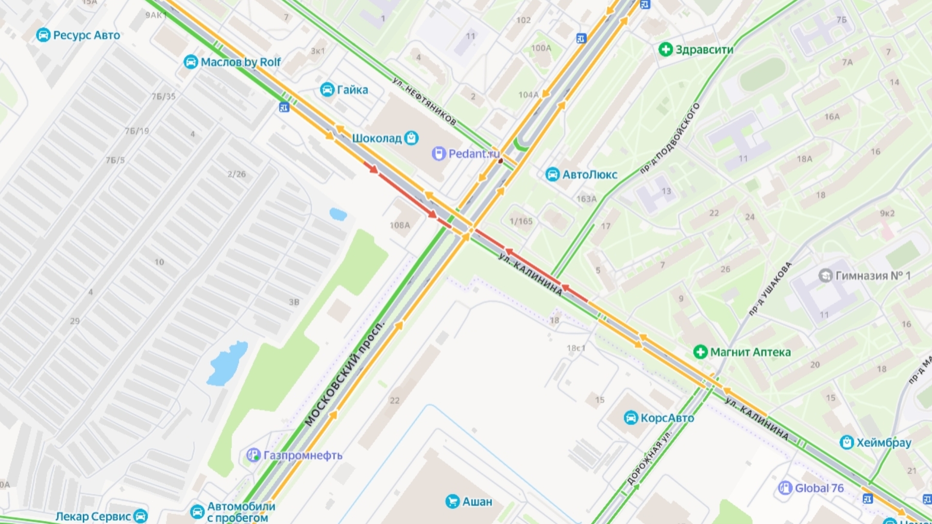 В Ярославле сняли перекрытие проспекта на выезде в сторону Москвы