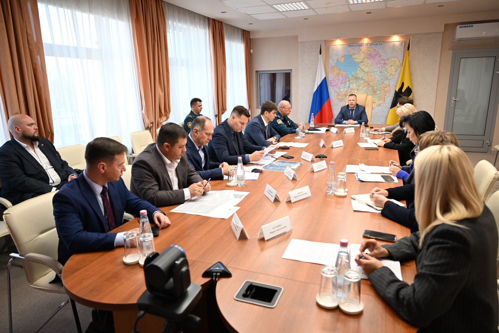 Михаил Евраев провел заседание оперштаба по ликвидации последствий пожара в Кубринске